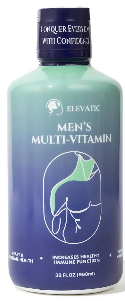 Elevatic Multivitamin for Men | 32 Fl.oz (960ml) | Superior Tasting | All Natural | Energy Booster Liquid Multivitamin Elevatic Au supplements