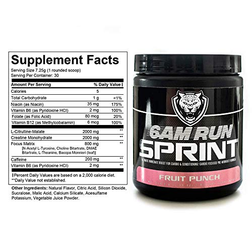 6AM Run Sprint - Pre Workout Powder for Instant Energy Boost for Cardio and Focus 6AM Run Au supplements