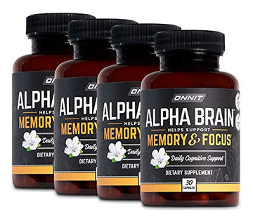 ONNIT Alpha Brain (120ct) - Over 1 Million Bottles Sold - Premium Nootropic Brain Sup ONNIT Au supplements