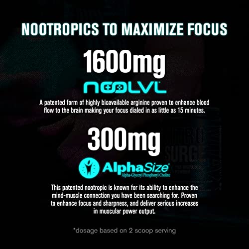 Jacked Factory Nitrosurge Max Nootropic Pre Workout Powder - Premium Pre Workout Jacked Factory Au supplements