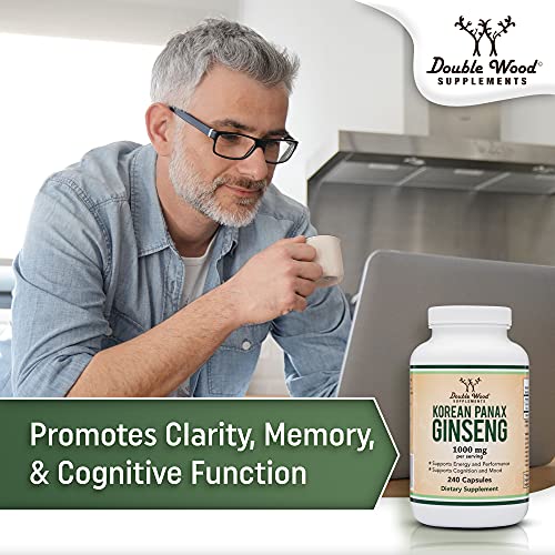 Ginseng Capsules (Korean Red Ginseng Extract, Panax Ginseng 10% Ginsenosides) Double Wood Supplements Au supplements