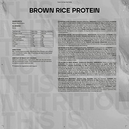 Bulk Brown Rice Protein Powder, Vegan Protein Shake, Unflavoured, 2.5 kg Bulk Au supplements