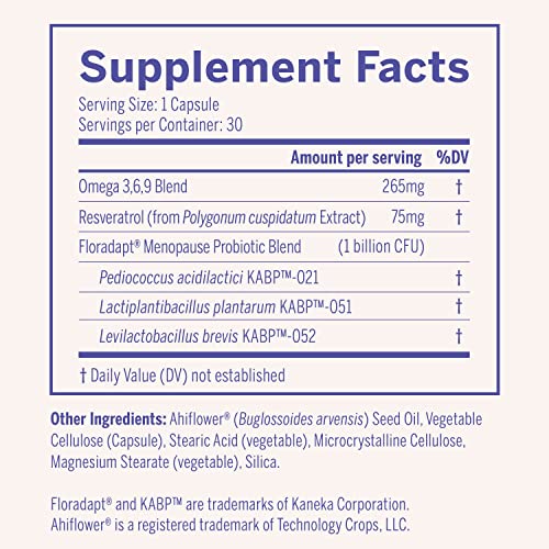 Nouri Menopause Health Probiotic, Menopause Relief for Women - Resveratrol Capsules Nouri Au supplements