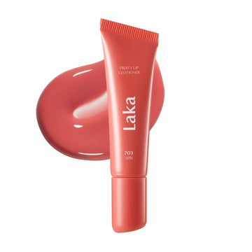 Laka Fruity Lip Glotioner, 10ml/0.33 fl.oz, Lip Gloss with High Shine Vivid Colors, Jelly tip for Hygienic & Easy Application, K-Beauty (#703 Apri) Laka Au supplements