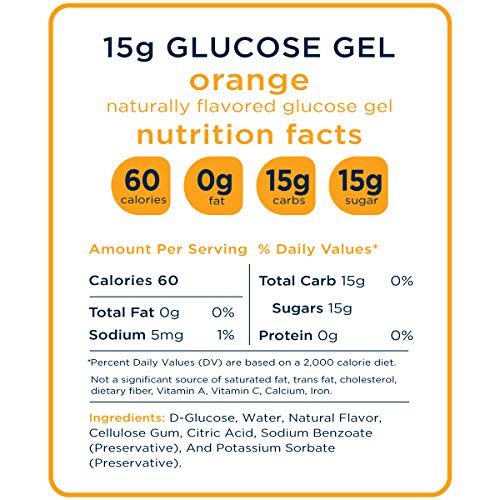 Transcend Glucose Gel Packs - Orange, 60 Pack (1.1oz Each) - FSA/HSA Transcend Au supplements