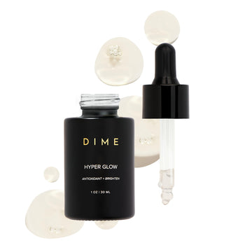 DIME Beauty Hyper Glow Treatment Vitamin C Serum Dark Spot Remover for Face Brightening Hydrating Antioxidant Vitamin C Serum for Face with Ferulic Acid Resveratrol Hyaluronic Acid Aloe 1 oz / 30 ml DIME Au supplements