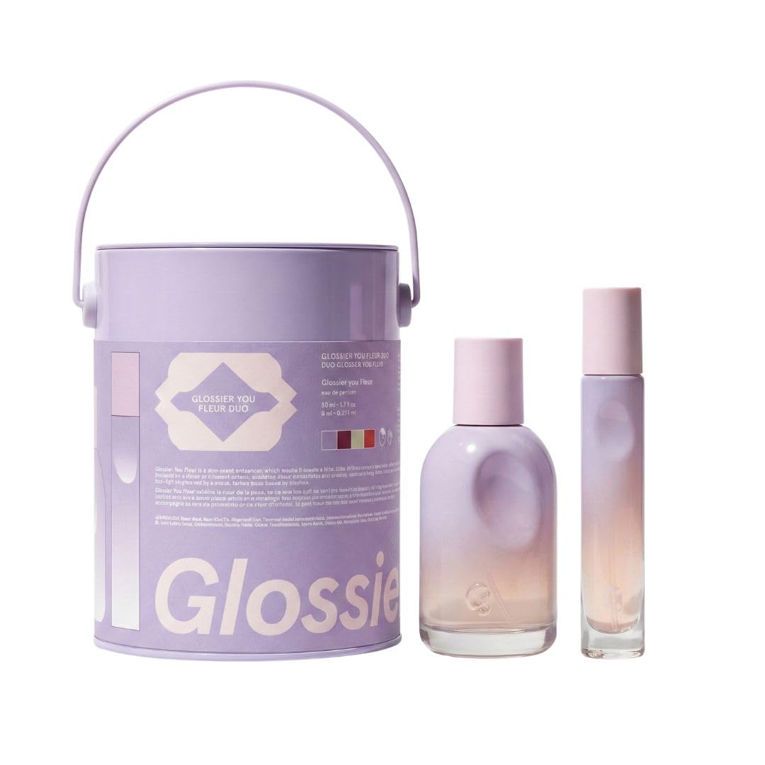 Glossier You Fleur Duo Perfume Gift Set: Fresh Floral Eau de Parfum with Ylang-Ylang, Apricot Skin & Ambrox Notes Glossier Au supplements