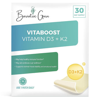Bariatric Guru VitaBoost Supplement Patch — Vitamin D3, K2, Magnesium & Calcium Citrate Transdermal Topical Patch for Bone, Muscle & Immune Support — 30 Patches Bariatric Guru Au supplements