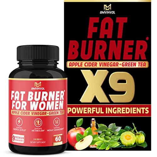 Fat Burner for Women, 9-in-1 Powerful Blend of Apple Cider Vinegar, Green Tea, Garcinia Cambogia BMVINVOL Au supplements