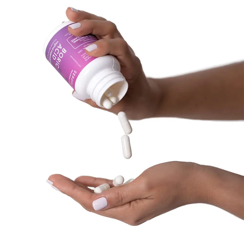 Seroflora Boric Acid Vaginal Suppositories for Women + 1 Suppository Applicator - Helps Support Vaginal Odor pH Balance, Yeast Infection and Bacterial Vaginosis Seroflora Au supplements