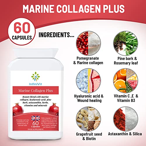 nfiniVit Marine Collagen Plus Blend Capsules - Hair Growth Enhancer with Enriched Vitamin C and Vitamin E InfiniVit Au supplements