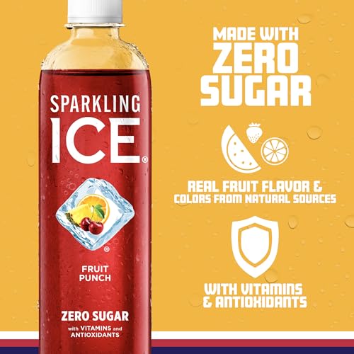 Sparkling Ice, Fruit Punch Sparkling Water, Zero Sugar Flavored Water, with Vitamins Sparkling ICE Au supplements