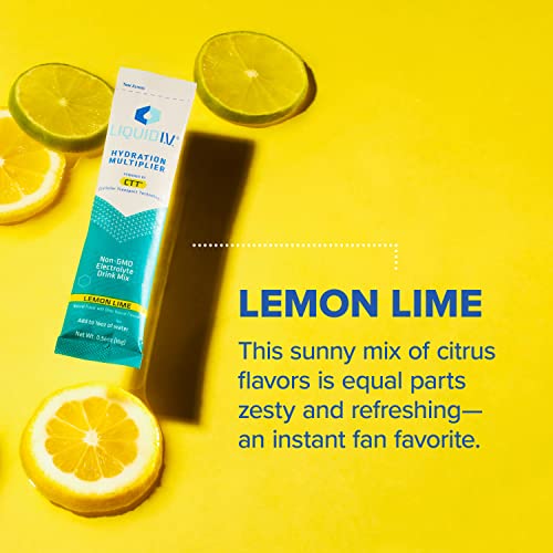 Liquid I.V. Hydration Multiplier - Lemon Lime - Hydration Powder Packets | Electrolyte Liquid I.V. Au supplements