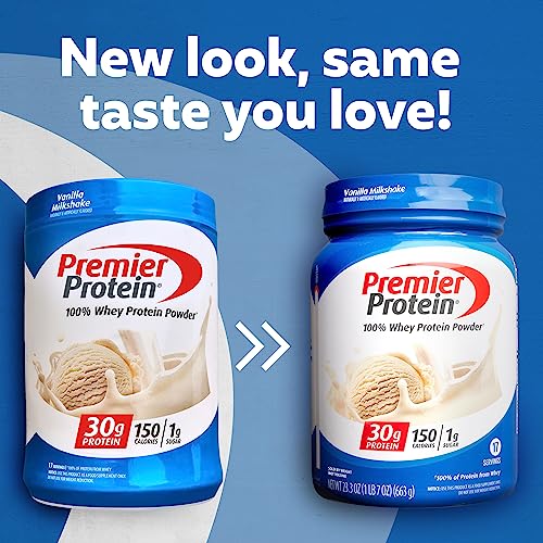 Premier Protein Powder, Vanilla Milkshake, 30g Protein, 1g Sugar, 100% Whey Protein Premier Protein Au supplements