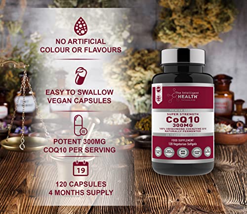 Ubiquinone Coenzyme Q10 300mg Softgel Capsules, 120 Super Strength Vegan Friendly The Intelligent Health Au supplements