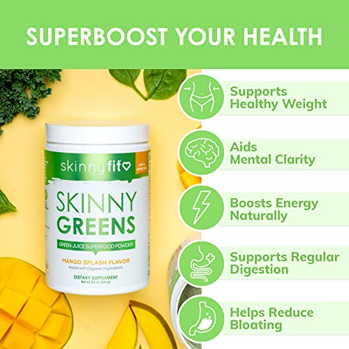 SkinnyFit Mango Splash Skinny Greens, Green Juice Superfood Powder, Natural Energy SkinnyFit Au supplements