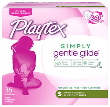 Playtex Simply Gentle Glide Unscented Tampons, Super Absorbency, 36 Count (Pack of 1) PLAYTEX Au supplements
