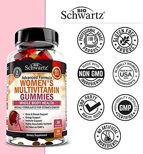Women's Multivitamin Gummies with A C B6 B12 D & E Vitamins for Immune Support BioSchwartz Au supplements