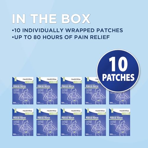 HealthWise Menstrual Pain Relief Period Patch | 10% Menthol | Strong, Soothing Relief HealthWise Au supplements