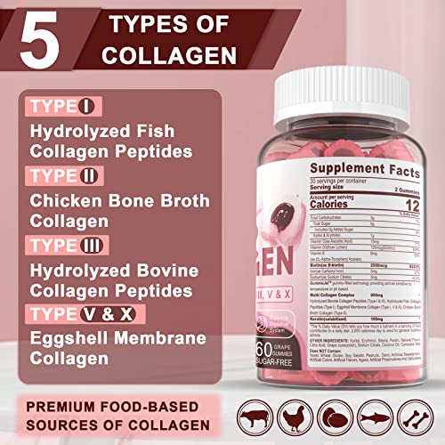 Sugar Free Hydrolyzed Collagen Gummies 800mg Kroo Au supplements