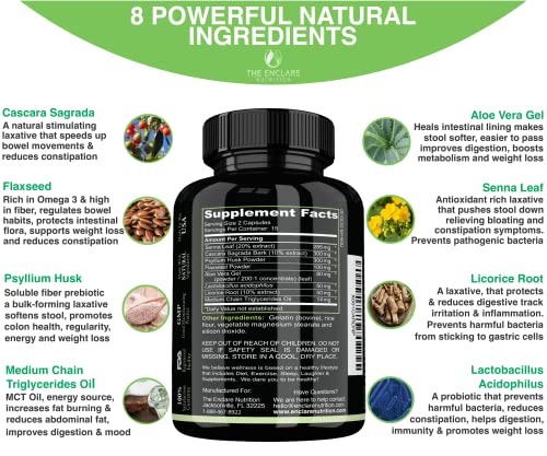 Colon Cleanser Detox. Premium 15 Day Fast-Acting Detox Cleanse Diet Pills, Probiotic THE ENCLARE NUTRITION Au supplements