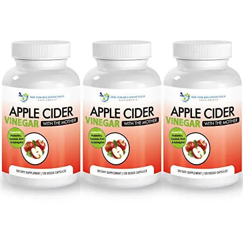 Apple Cider Vinegar Capsules - 100% Organic Apple Cider Vinegar Pills 1500 mg DOCTOR RECOMMENDED SUPPLEMENTS uk supplements