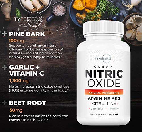 Type Zero Nitric Oxide 6X Booster, 150 Veggie Capsules - Natural Supplement - Beetroot Type Zero Au supplements