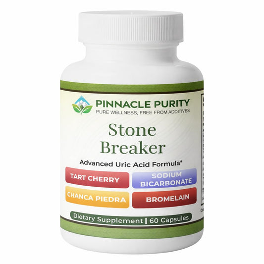 Pinnacle Purity Stone Breaker 60 Capsules, With Chanca Piedra, Tart Cherry & Bromelain – Supports Kidney & Liver Balance, Promotes Gentle Stone Management, Enhances Natural Cleansing Pathways, Non-GMO Pinnacle PurityAu supplements