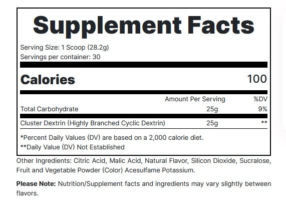 REDCON1 Cluster Bomb, Unflavored - Intra/Post Workout Carbs - Gluten Free + Vegan Cluster REDCON1 Au supplements