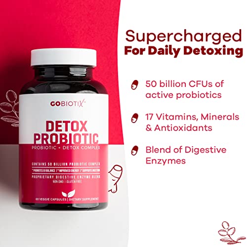 GOBIOTIX Detox Probiotic Supplement with Digestive Enzymes, Milk Thistle, Turmeric GOBIOTIX Au supplements