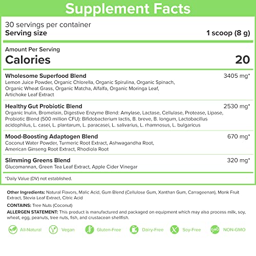 SkinnyFit Mango Splash Skinny Greens, Green Juice Superfood Powder, Natural Energy SkinnyFit Au supplements