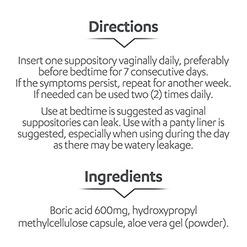 AZO Boric Acid Vaginal Suppositories, Helps Support Odor Control and Balance Vaginal PH AZO Au supplements