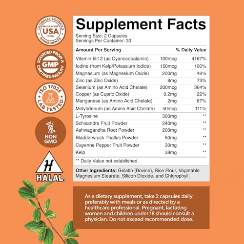 Pure Thyroid Support Supplement for Women - Thyroid Support for Weight Loss Mood Natures Craft Au supplements