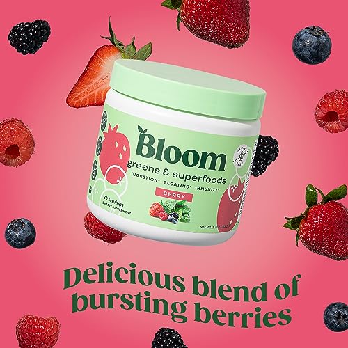Bloom Nutrition Super Greens Powder Smoothie & Juice Mix (Berry) Bloom Nutrition Au supplements