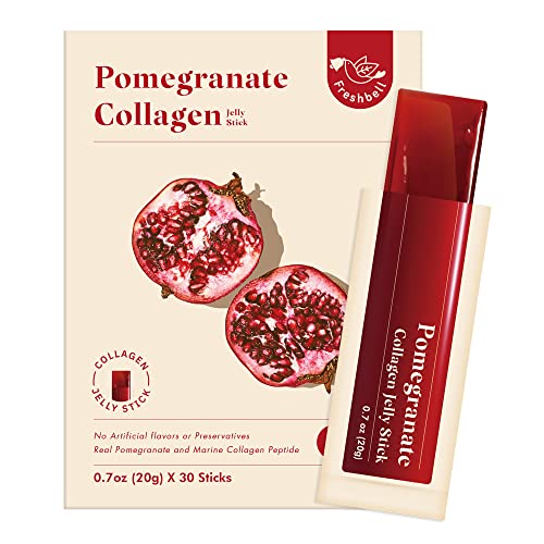 FRESHBELL Pomegranate Collagen Jelly Stick (20g x 30 sticks) Marine Collagen Peptide Freshbell Au supplements