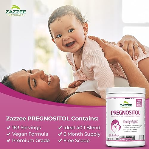 Zazzee PREGNOSITOL Powder, 183 Servings, 6 Month Supply, Premium Myo-Inositol Zazzee Au supplements