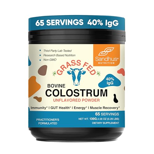 Sandhu's Pure Bovine Colostrum Powder Supplement for Humans |𝟰𝟬% 𝗜𝗴𝗚 Highly Sandhu's Au supplements