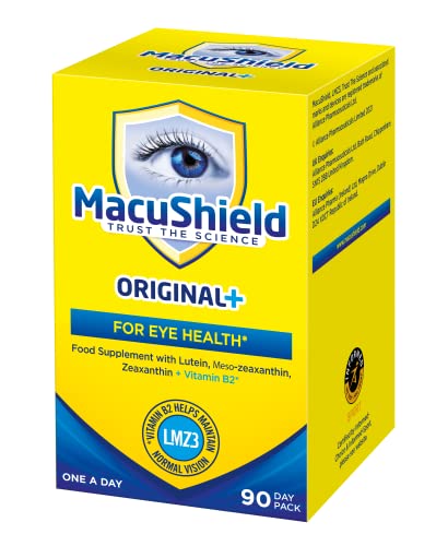 MacuShield Original Plus Capsules - 90 Day Pack, Eye Health Food Supplement containing Macushield Au supplements