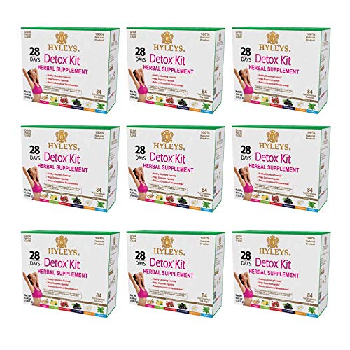 Hyleys Detox Tea for Cleanse and Weight Loss - 28 Day Kit - 84 Tea Bags (9 Pack) HYLEYS Au supplements