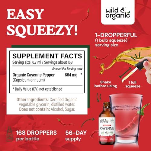 Cayenne Pepper Supplements - Organic Cayenne Pepper Tincture - Cayenne Pepper Liquid Wild & Organic Au supplements