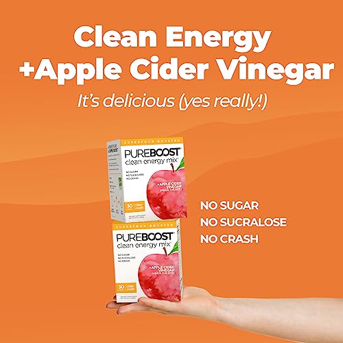 Pureboost Apple Cider Vinegar Superfoods Clean Energy Drink Mix, Boosted with 1,000 mg Pureboost Au supplements