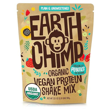 EarthChimp Organic Vegan Protein Powder - with Probiotics - Non GMO, Dairy Free EarthChimp Au supplements
