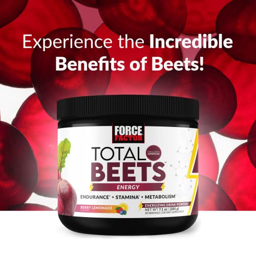 Force Factor Total Beets Energy Drink Mix, Superfood Beet Root Powder with Nitrates Force Factor Au supplements