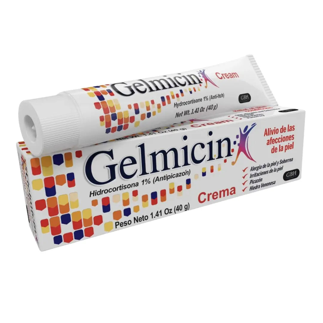 Gelmicin Cream 40g Skin Allergies, Skin Itch, Skin Rashes, Poison Ivy Relief- Contains 1.41 oz Gelmicin Au supplements