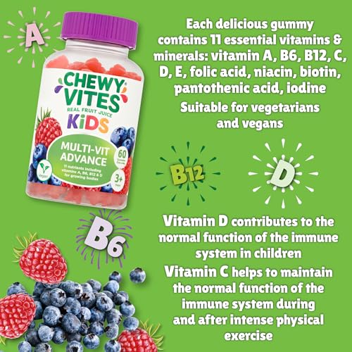 Chewy Vites Kids Multivitamin Advance 60 Gummy Vitamins | 11 Essential Nutrients CHEWY VITES Au supplements