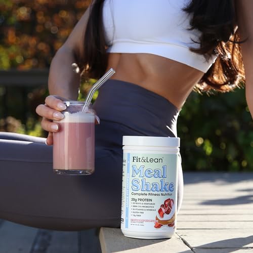 Fit & Lean Meal Shake, Fat Burning Meal Replacement, Protein, Fiber, Probiotics, Strawberry Fit & Lean Au supplements