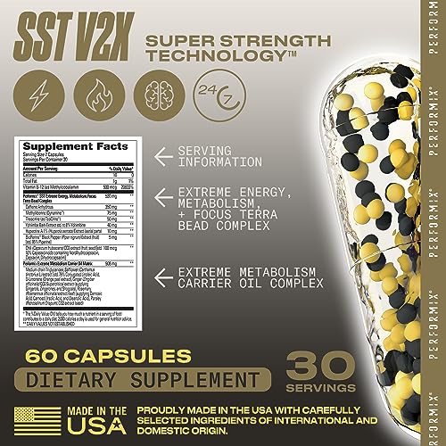PERFORMIX - SST V3X - Pre Workout - 350 mg Caffeine - Energy Supple PERFORMIX Au supplements
