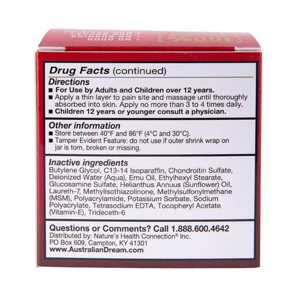 Australian Dream Arthritis Pain Relief Cream - 4oz, Pack of 6 VELOSVIE Au supplements