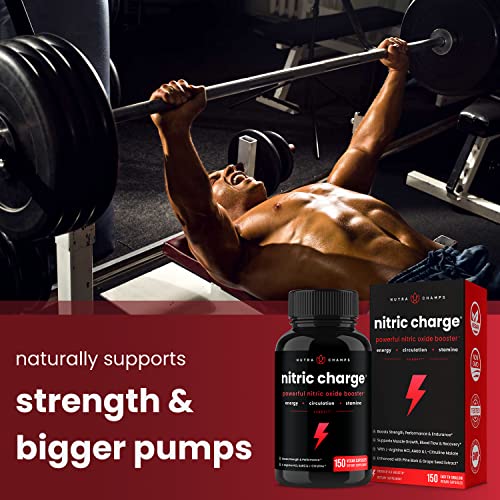 Nitric Oxide Supplement | L-Arginine, L Citrulline Malate, AAKG, Pine Bark, Grape Seed NutraChamps Au supplements