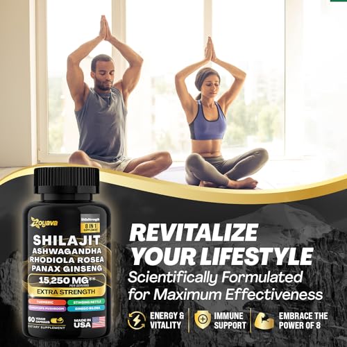 Zoyava Shilajit Pure Himalayan 9000MG,Energy Booster Ashwagandha 2000MG Zoyava Au supplements